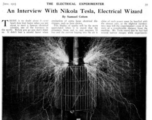 Rara Entrevista A Nikola Tesla Publicada En Revela Detalles