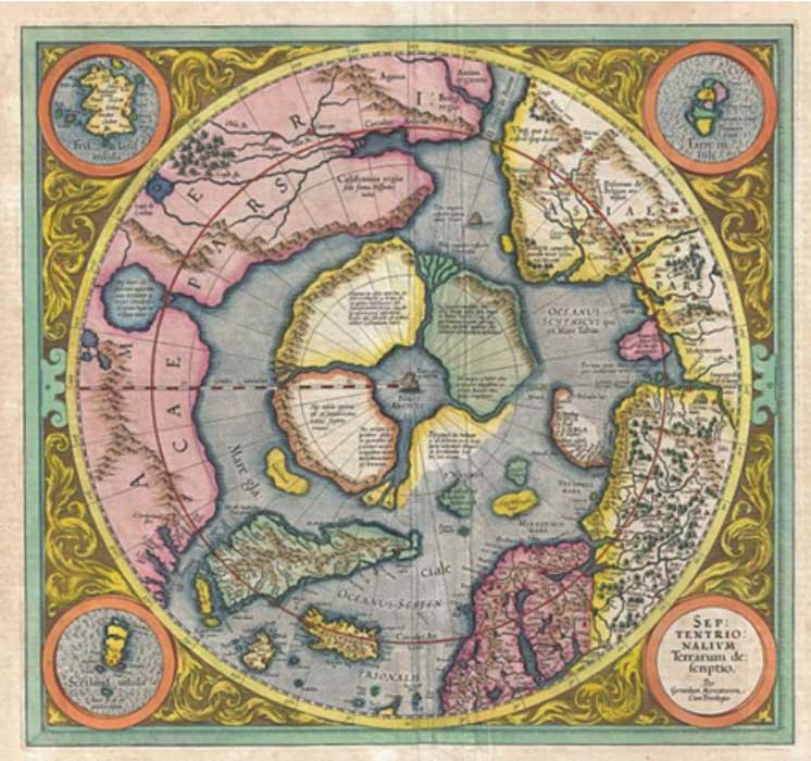 Mapa del Ártico, siglo XVI 