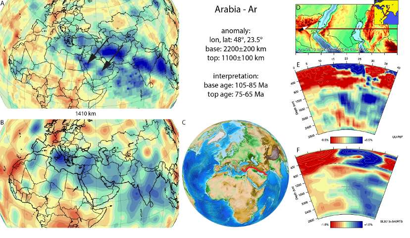 La anomalía de Arabia, que se formó durante los últimos años de la era de los dinosaurios