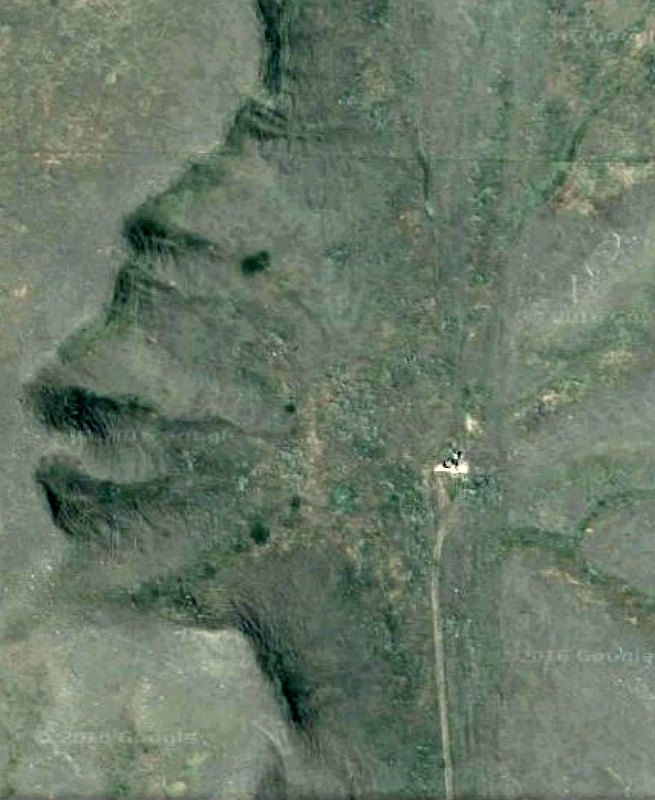 Imagen vía satélite del «Guardián de las Badlands» de Canadá