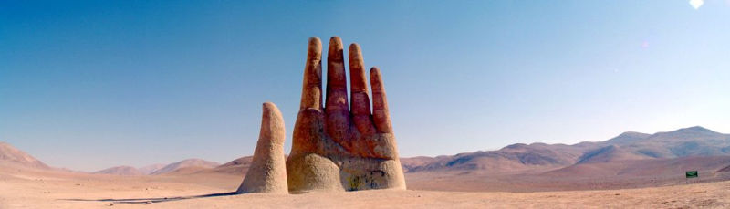 Imagen panorámica de la Mano del Desierto