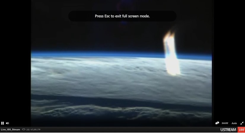 Colosal rayo de luz aparece en transmisión en vivo de la NASA