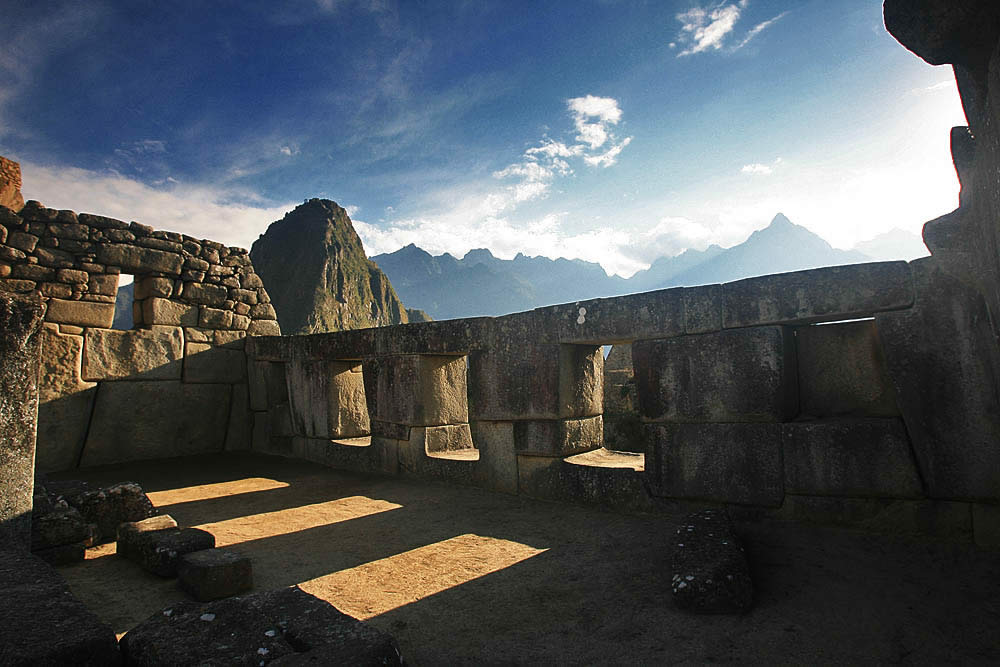 El templo de las tres ventanas de Machu Picchu, Perú. 