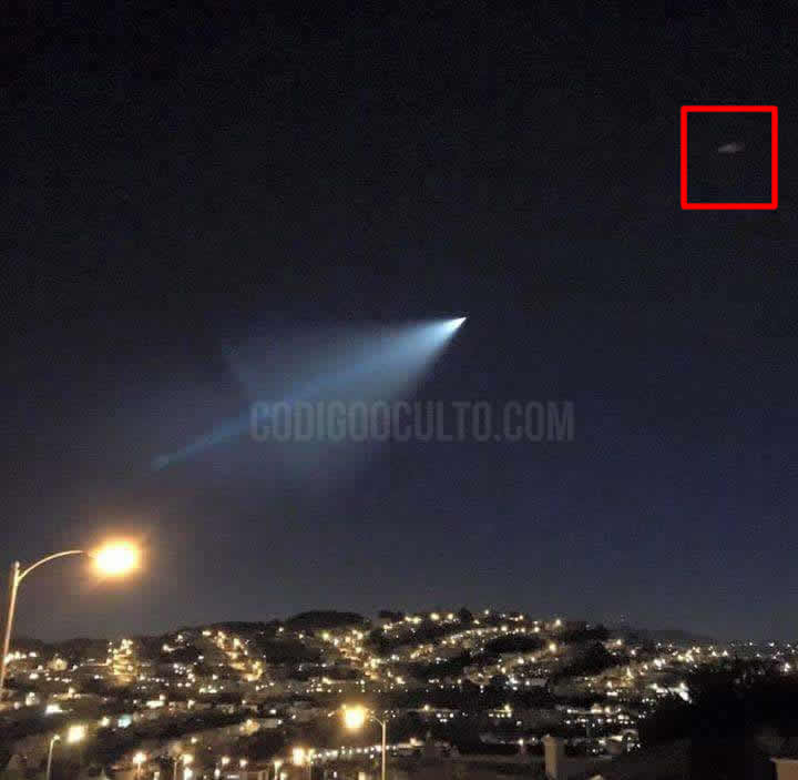 ¿OVNI atacado con un misil en California?