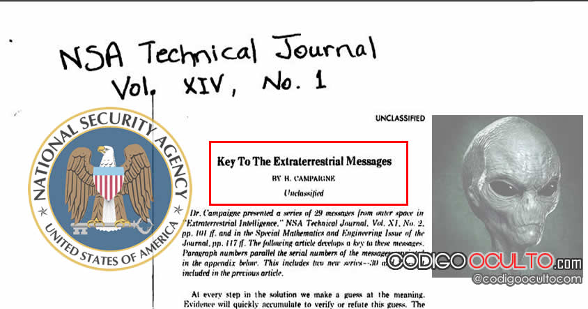 Documento de la NSA confirma decodificación de 29 mensajes extraterrestres