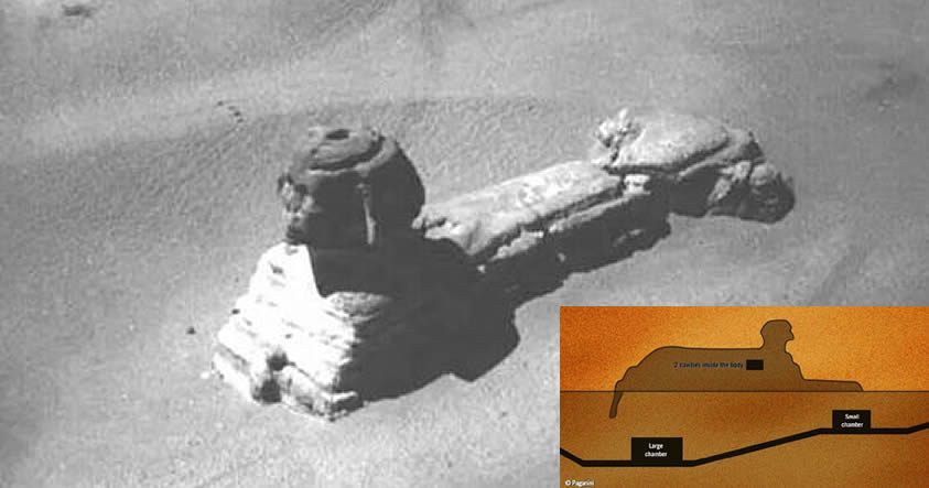 ¿Una cámara secreta en la Esfinge? Imagen muestra posible entrada en la Gran Esfinge de Giza