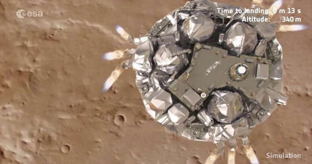 Agencia Espacial Europea revela por qué el módulo Schiaparelli se estrelló en Marte