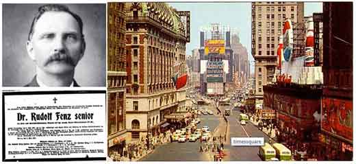Rudolph Fentz apareció en 1950 en el Time Square de NY.
