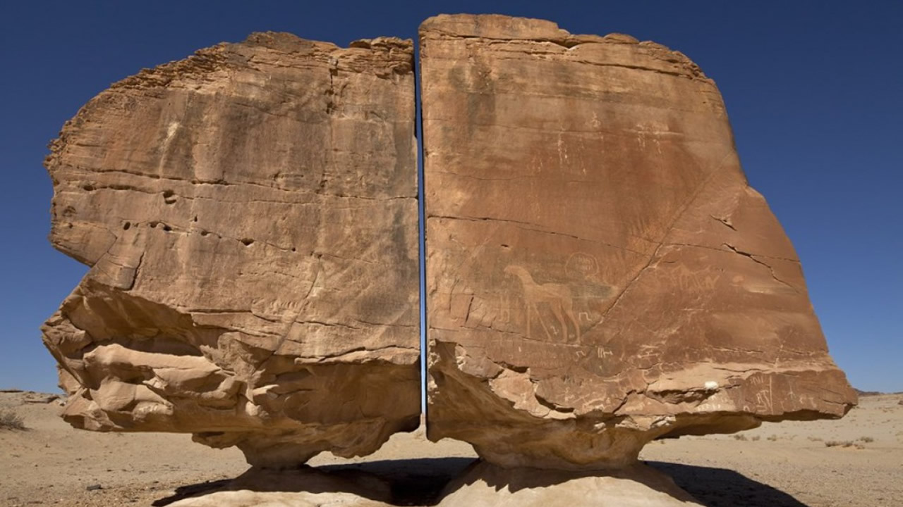 Megalito de Al-Naslaa: ¿Dividido por la mitad utilizando «láser» en la antigüedad?