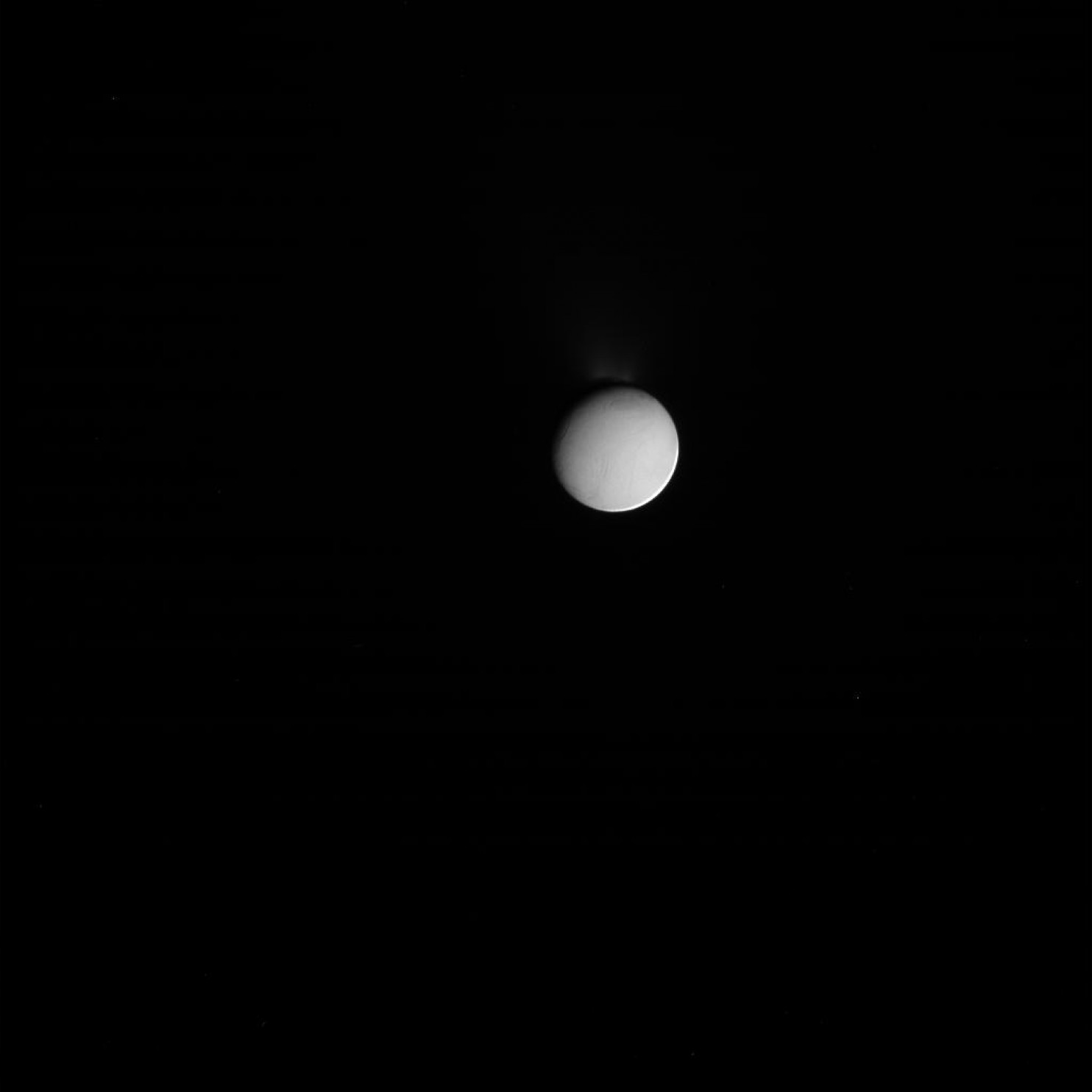 Encelado, la luna helada de Saturno.