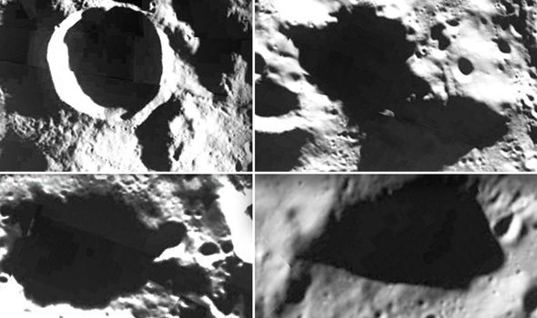Zonas oscuras de la Luna planteadas como posible entradas.