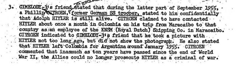 Documentos y Fotos de la CIA «prueban» Hitler vivió después de la ...