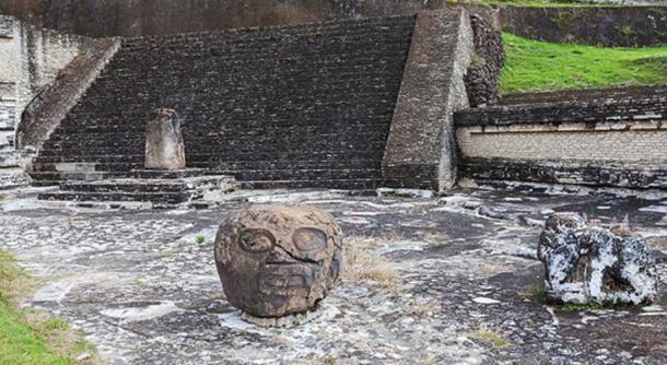 Una sección de las ruinas de la Gran Pirámide de Cholula, Puebla, México