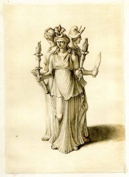 Estatuilla de Hécate de principios del siglo XIX, diosa con quien se sincretizó Ereshkigal