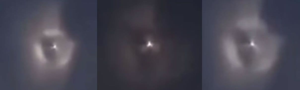 Capturas de pantalla de la anomalía grabada en cielo de Argentina