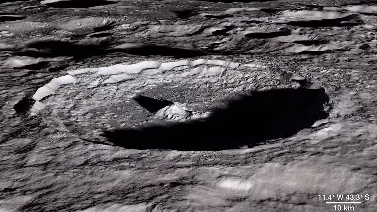 NASA lanza un «vídeo tour» en 4K de la Luna