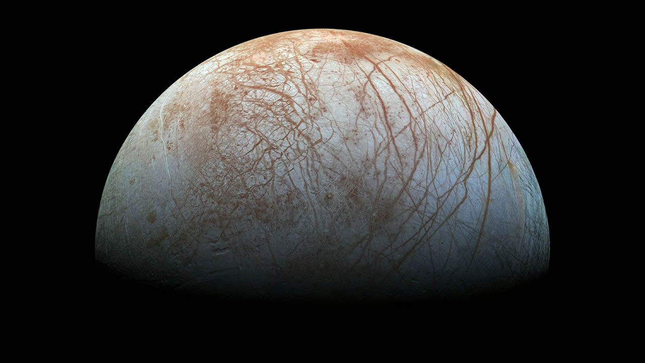 Vida extraterrestre podría existir a centímetros bajo la superficie de la luna Europa