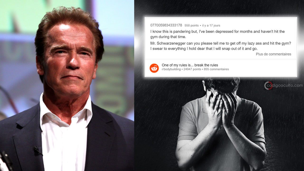 Esta es la estupenda respuesta de Arnold a un fan que sufre depresión