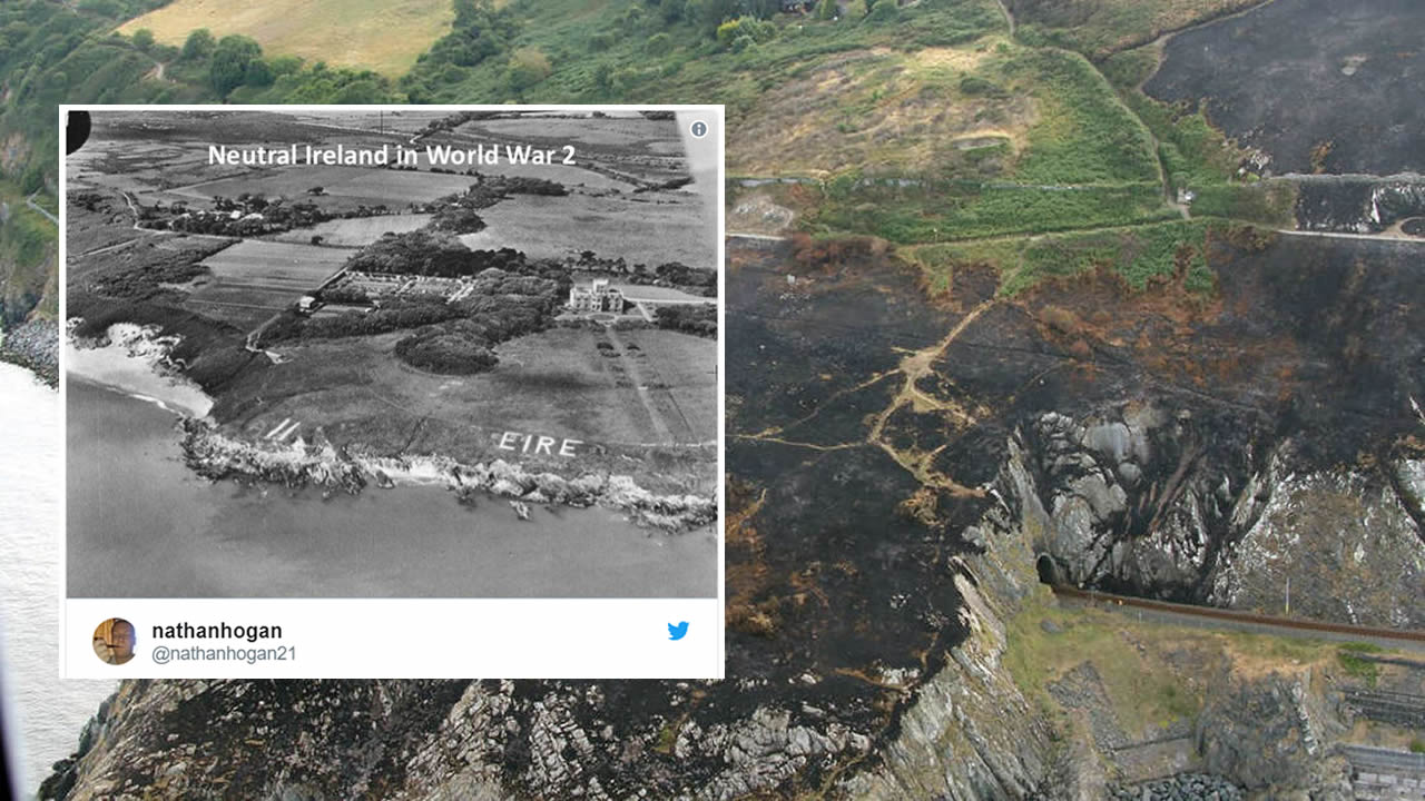 Incendio forestal en Irlanda revela un mensaje perdido del pasado
