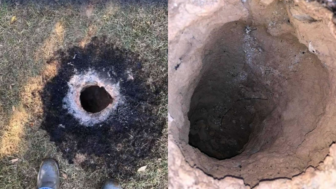 Aparece un misterioso agujero en llamas en Arkansas