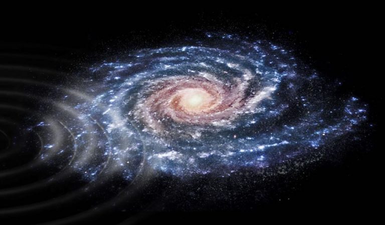 Colisión con otra galaxia causó que las estrellas de la Vía Láctea se muevan como ondas en un estanque Colisión con otra galaxia causó que las estrellas de la Vía Láctea se muevan como ondas en un estanque