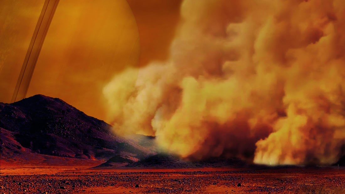 Descubren tormentas de polvo en Titán por primera vez