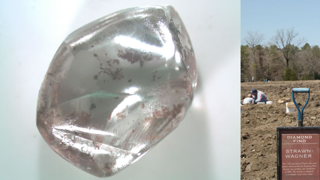 Mujer encuentra un diamante blanco de 3 quilates en Arkansas