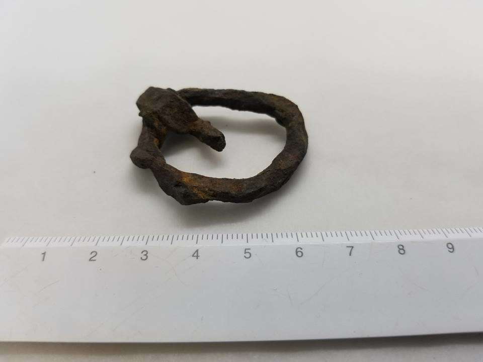 Uno de los artefactos encontrados en la granja vikinga