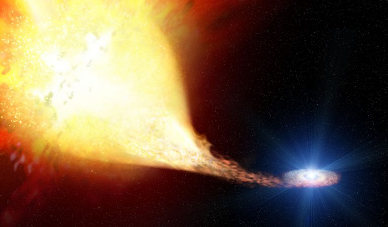 Astrónomos ven por primera vez el nacimiento de una estrella de neutrones binaria Astrónomos ven por primera vez el nacimiento de una estrella de neutrones binaria