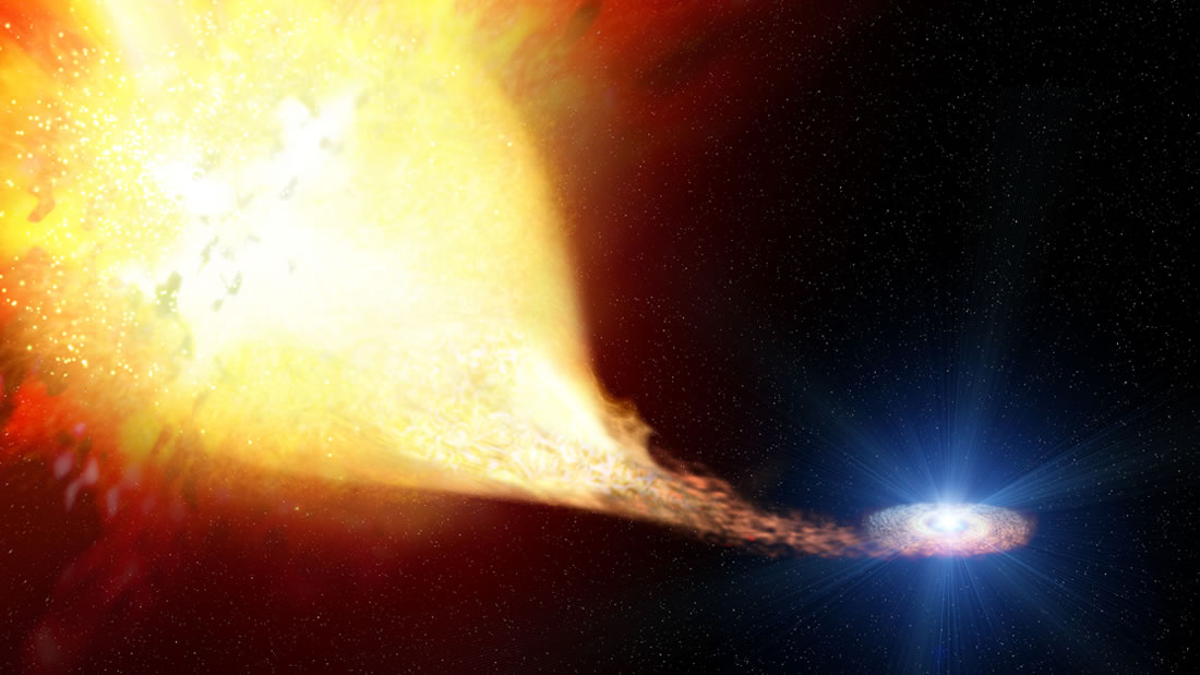 Astrónomos ven por primera vez el nacimiento de una estrella de neutrones binaria