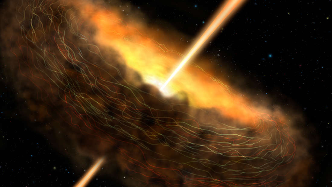 Este agujero negro supermasivo usa un campo magnético para tragarse un «donut» cósmico