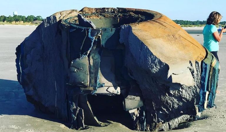 Misterioso objeto que apareció en playa de EE.UU. es inmediatamente recogido por autoridades Misterioso objeto que apareció en playa de EE.UU. es inmediatamente recogido por autoridades