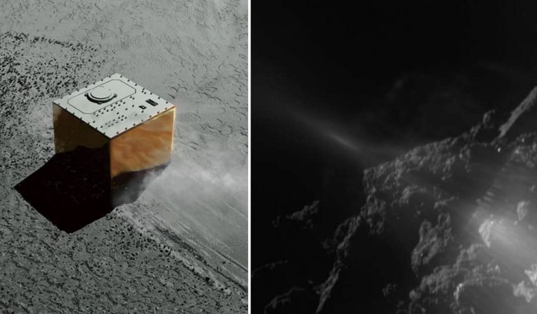 Nave espacial Hayabusa-2 devuelve imágenes del tercer rover en descender en un asteroide Nave espacial Hayabusa-2 devuelve imágenes del tercer rover en descender en un asteroide