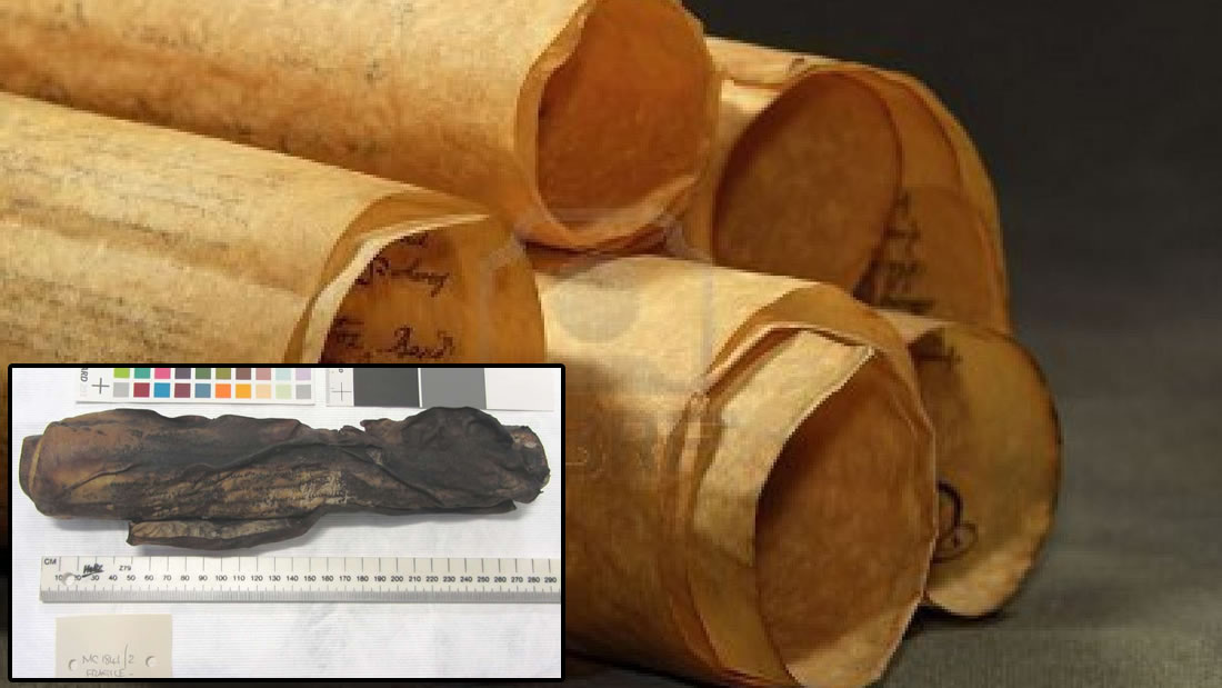 Rayos X revelan un texto oculto en un deteriorado rollo de pergamino de 500 años