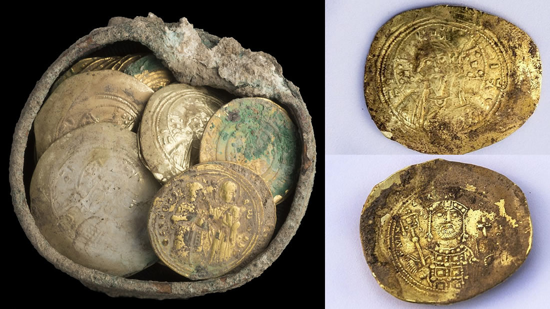 Hallan una olla con monedas de oro y un pendiente de los cruzados de hace 900 años en Israel