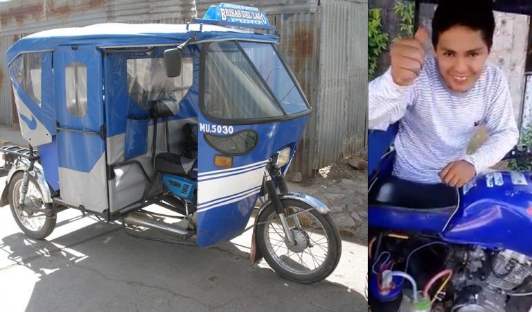 Joven ingeniero peruano usa agua en vez de combustible para impulsar una mototaxi Joven ingeniero peruano usa agua en vez de combustible para impulsar una mototaxi