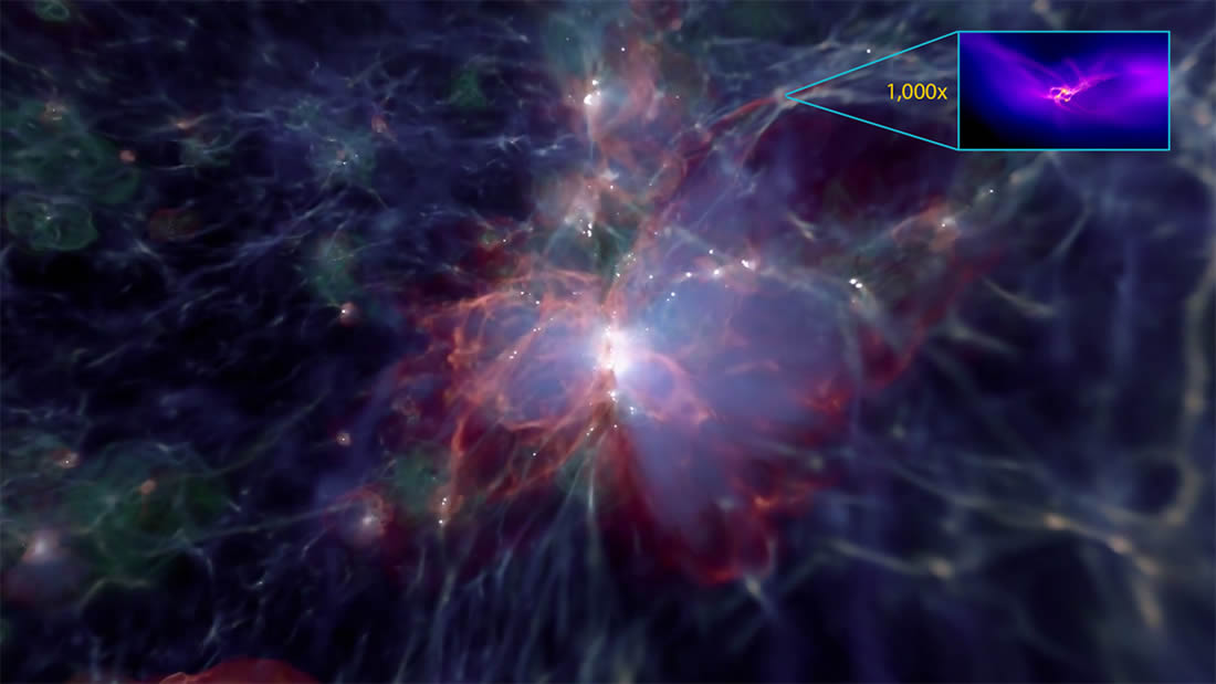 Agujeros negros supermasivos se  forman por la materia oscura