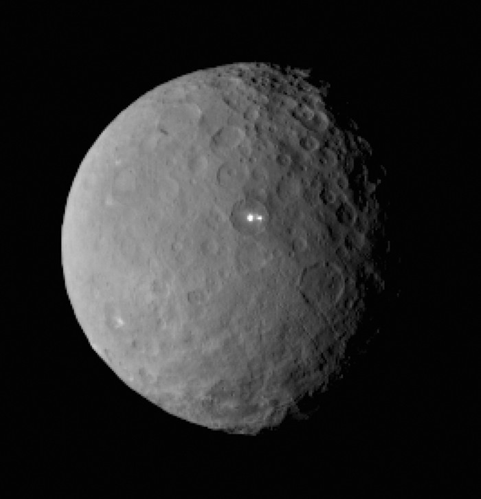 Planeta enano Ceres observado por la sonda Dawn de la NASA