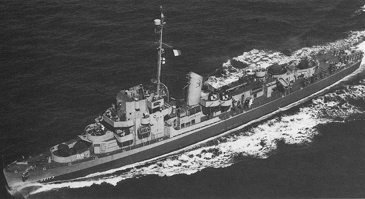 El barco de guerra USS Eldridge DE-173, 1944