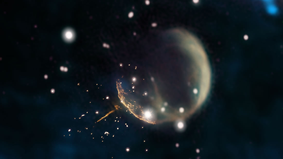 Una estrella de neutrones está atravesando la Vía Láctea a 4 millones de km/h impulsada por una supernova