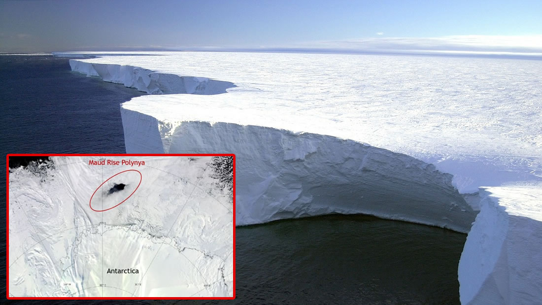 Un agujero del tamaño de una ciudad apareció en la Antártida