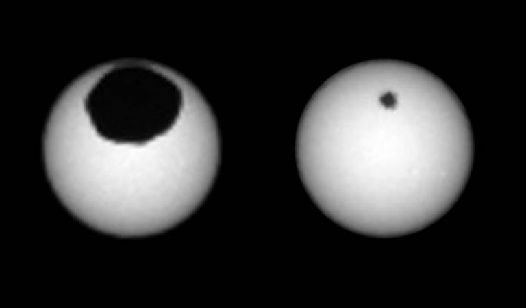 Curiosity captura dos eclipses en Marte Curiosity captura dos eclipses en Marte