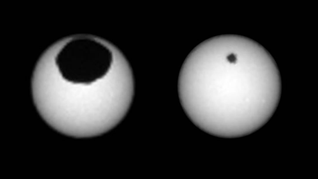 Curiosity captura dos eclipses en Marte