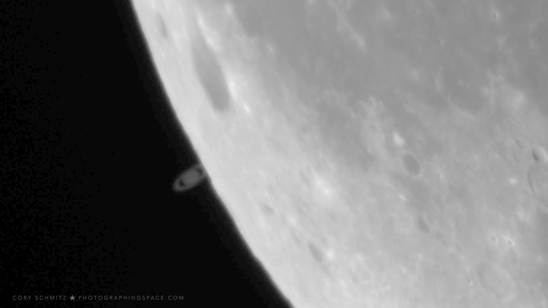 Impresionante vídeo muestra a Saturno siendo ocultado por la Luna