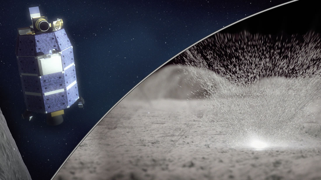 Meteoritos que golpean la Luna extraen agua a la superficie