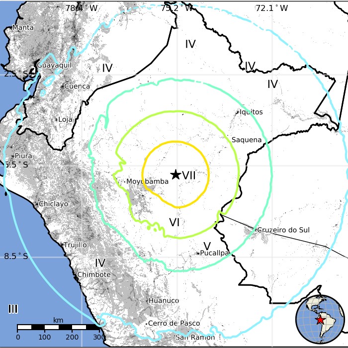 Terremoto de 8 grados golpea a Perú y parte de Brasil, Colombia y Ecuador