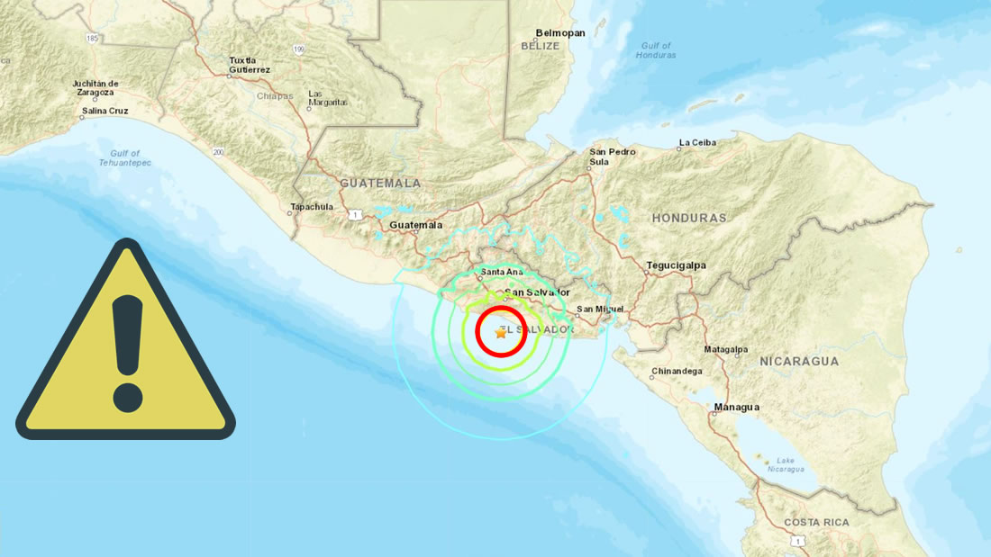 Fuerte terremoto de 6.8 golpea El Salvador y emiten alerta de tsunami en el Pacífico