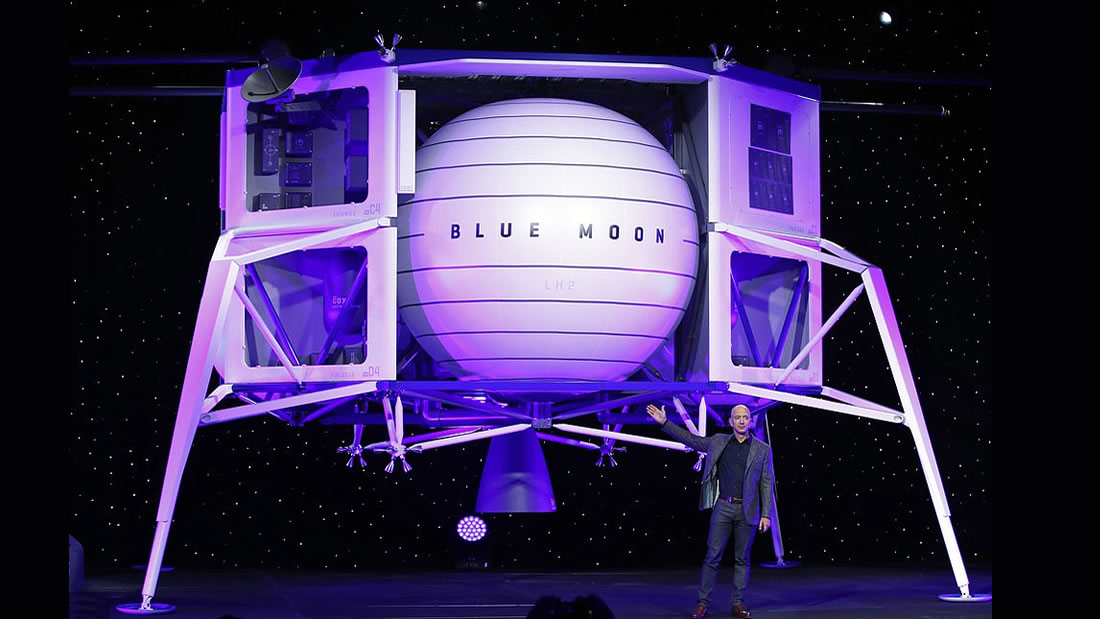 Fundador de Amazon presenta un vehículo que irá a la Luna en 2024 «Porque la Tierra no podrá sostener a la humanidad por siempre», dijo