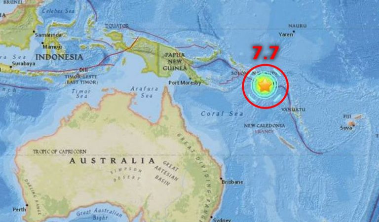 Terremoto de 7.7 sacude Papúa Nueva Guinea y activan alerta de tsunami Terremoto de 7.7 sacude Papúa Nueva Guinea y activan alerta de tsunami