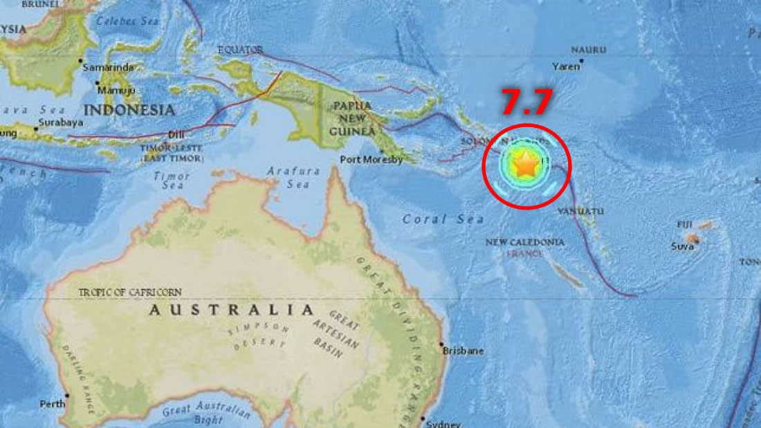 Terremoto de 7.7 sacude Papúa Nueva Guinea y activan alerta de tsunami